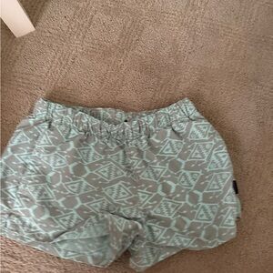 Patagonia Women's Shorts - Light Green Pattern